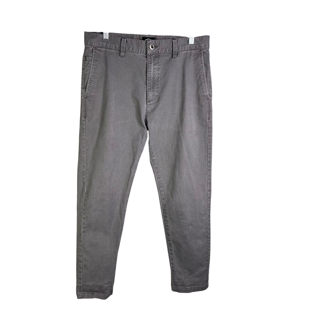 RVCA Chino Pants‎ Womens 32 Med Gray Hitcher Stretch Ankle Cut